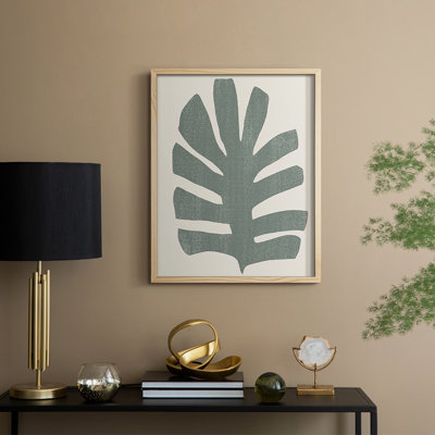 Palm Morph III, reproduction encadrée - bois massif