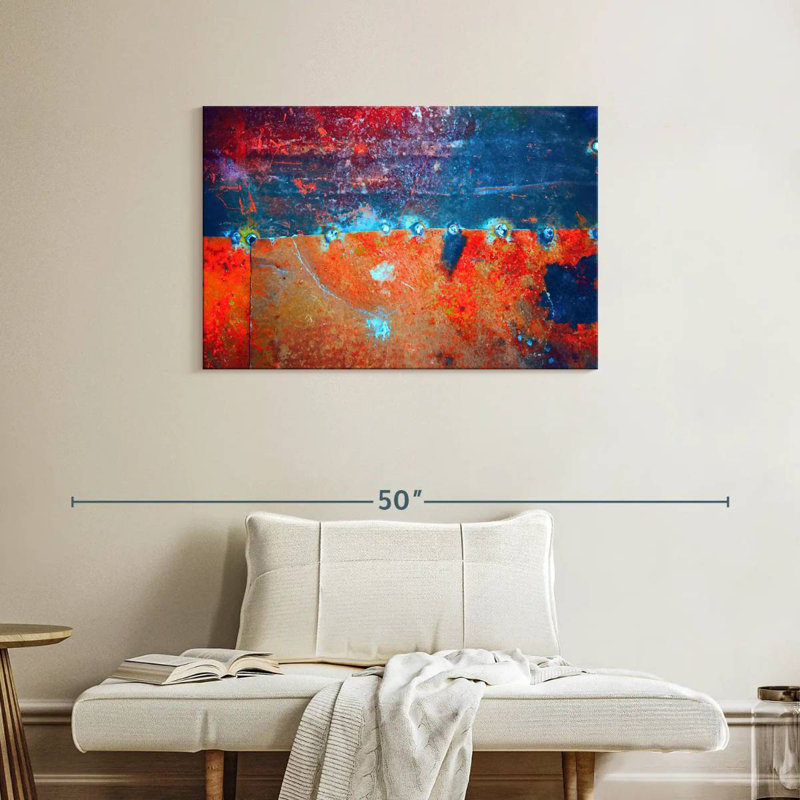 Avery rouille abstrait, H 24 po x l 36 po