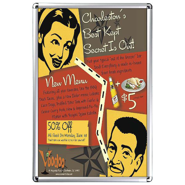 Snap Frame, 42" H x 32" W x 0.47" D, Silver