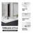 Los Flexi White Drop In Bathroom Sink Ceramic Rectangular with Faucet Hole & Overflow-114023053-114190344