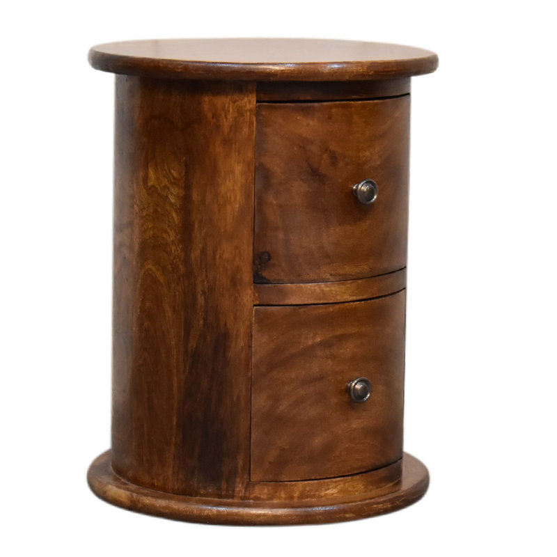 Cannelle Solid Wood 32cm W 2 - Drawer Chest of Drawers, Chestnut 