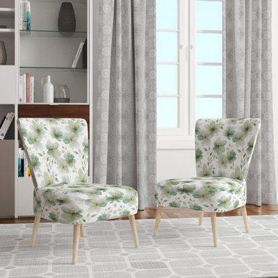 Floral Accent Chair - green Whisper Green Side Chair