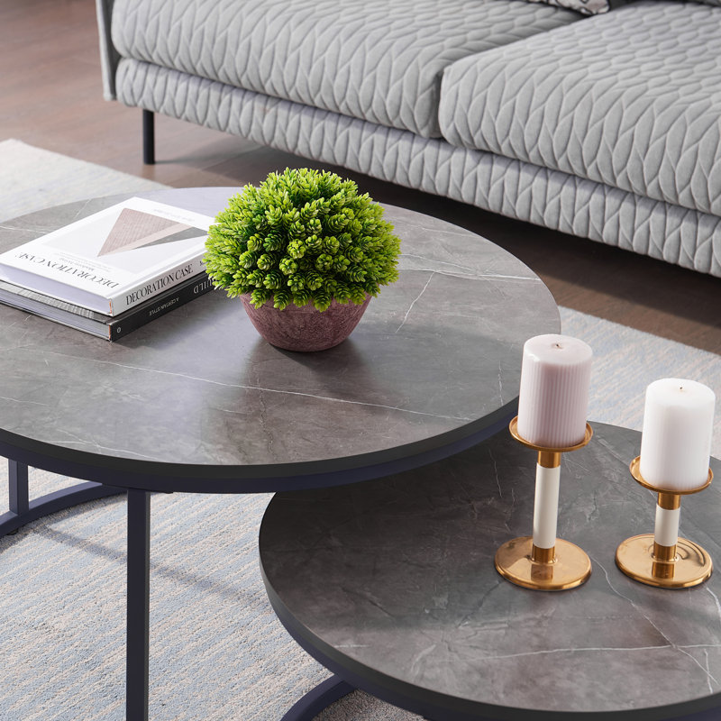 2 tables gigognes Enid, Noir, Gris