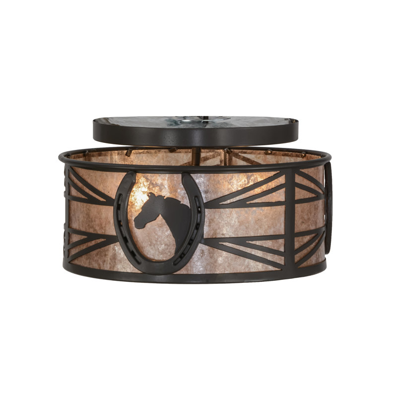 Horseshoe 2 - Light Semi Flush Mount, Timeless Bronze