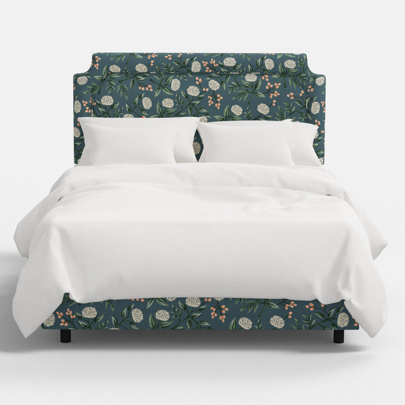 Hampton Bed In Peonies Emerald, Twin, Peonies Emerald