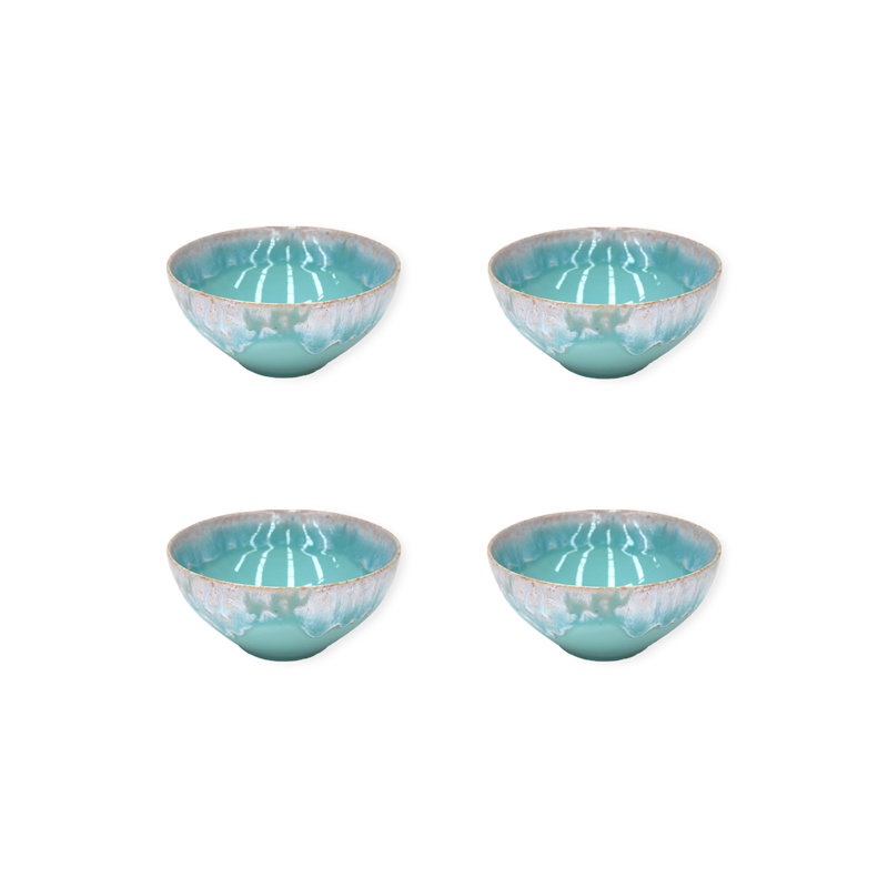 Taormina Fine Stoneware Soup Bowl, Aqua Blue