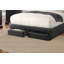 Ensemble de lit 1 pièce noir luxueux pour lit double avec tiroirs de rangement FB Modern-408282902