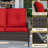 Outdoor Wicker Patio Sofa with Weather-Resistant Cushions | All-Weather Rattan Outdoor Furniture-2038809286