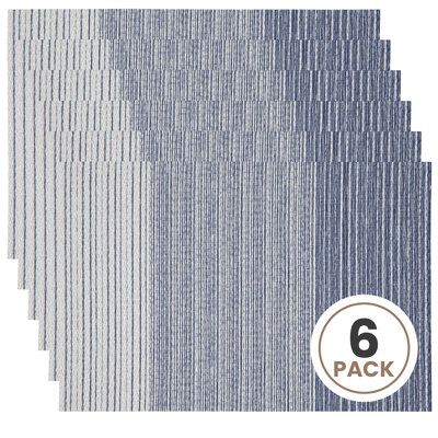 Norwood Placemats Set Of 6 12" X 18" Heat-Resistant Table Mats For Dining Table Set For 6 Kitchen & Dining Room Decor Farmhouse, Boho, & Modern Style Easy To Clean, Durable & Stylish Table Decor