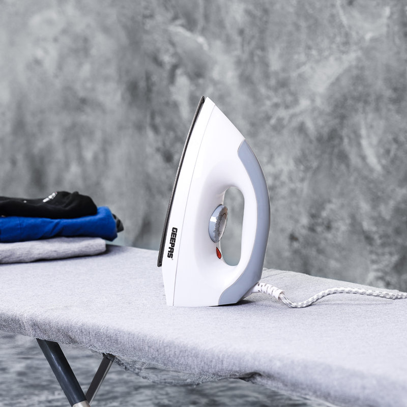 GEEPAS Dry Iron | Clothes Lightweight Electric Press | 32s Heat up Non-Stick Soleplate Adjustable Temperature | Overheat Protection Ergonomic Handle with Indicator Light | 2 Year Warranty 1200W