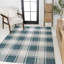 Tapis turquoise / crème intérieur / extérieur Sabine-711419440
