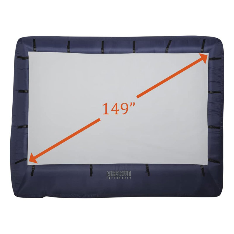 Gemmy Outdoor Portable Projector Screen Projector Screen, 77" H x 123" W