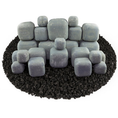 6'' Square Ceramic Fire Pit Accessory