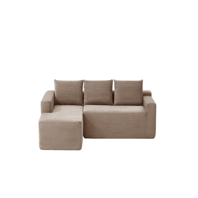Compression L-Shape Sectional Couch (Camel)