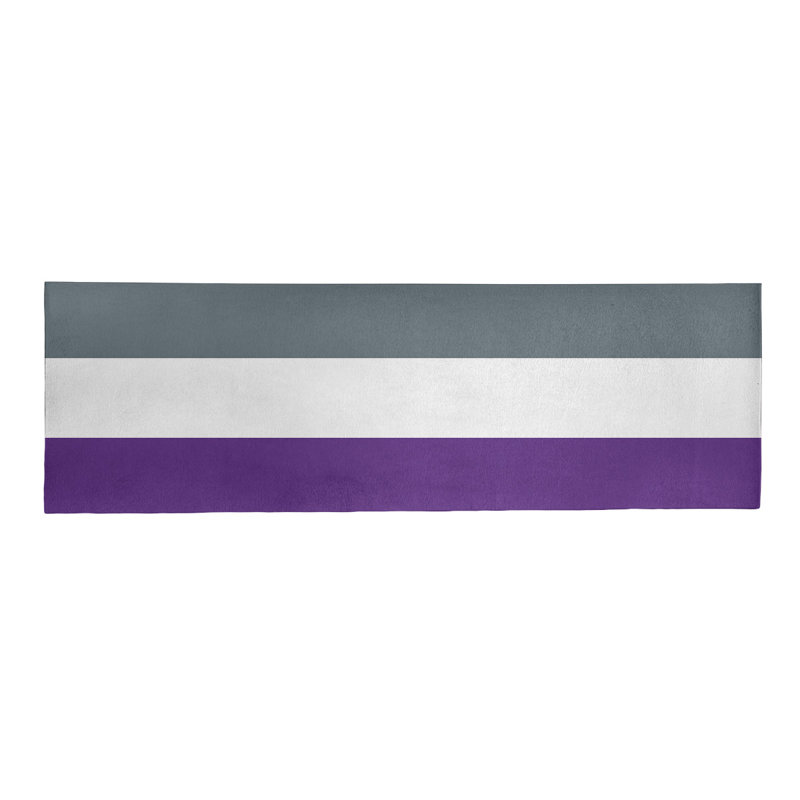 Tapis mauve rayé/gris ardoise, Tapis de couloir 2 pi 6 po x 8 pi