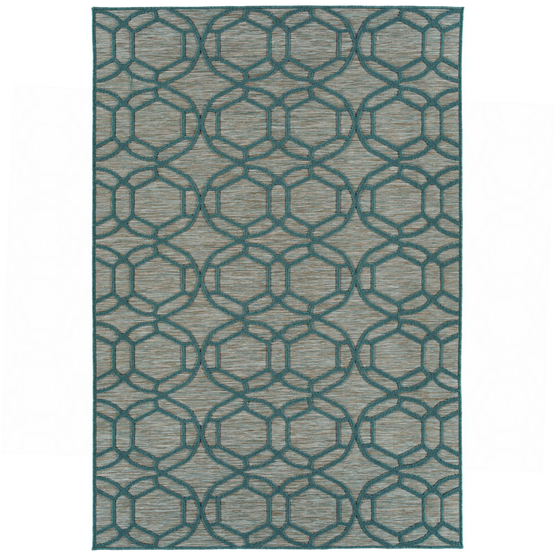 Contemporain, transitionnel, géométrique, texturé, coupe-boucle, Tapis de couloir 2 pi x 6 pi