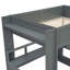 Lit mezzanine double en bois avec bureau
