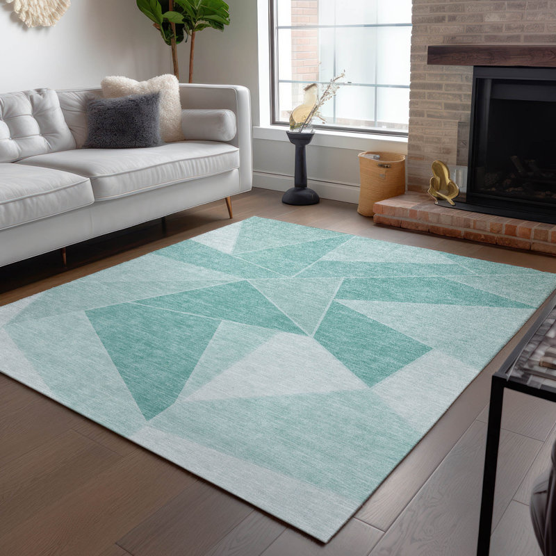 Kinslee Geometric Indoor / Outdoor Rug, Rectangle 9' x 12'