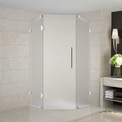 Porte de douche sans cadre à charnière de 38 po x 72 po Neoscape