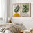 Mid Century Modern Boho Green Yellow Bright Plant Art Framed Canvas 2 Pieces Print  Wall Art Set-70115282-70115284