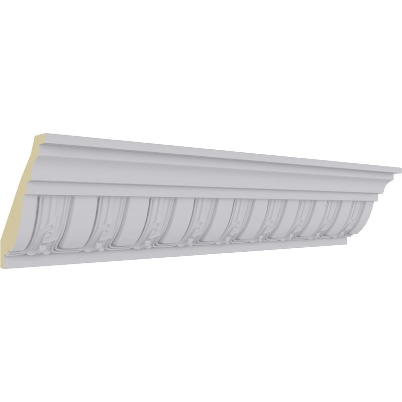 94.5" White Polyurethane Crown Moulding Trim