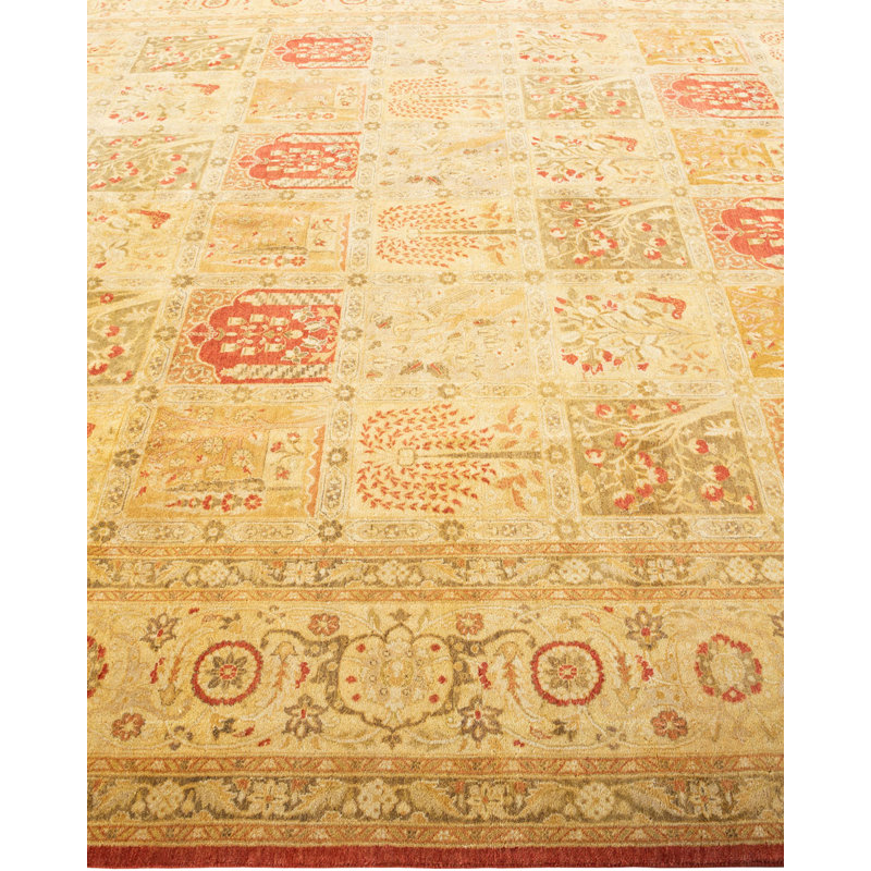 Tapis unique rouille noué à la main de 8 pi 2 po x 10 pi Keenan