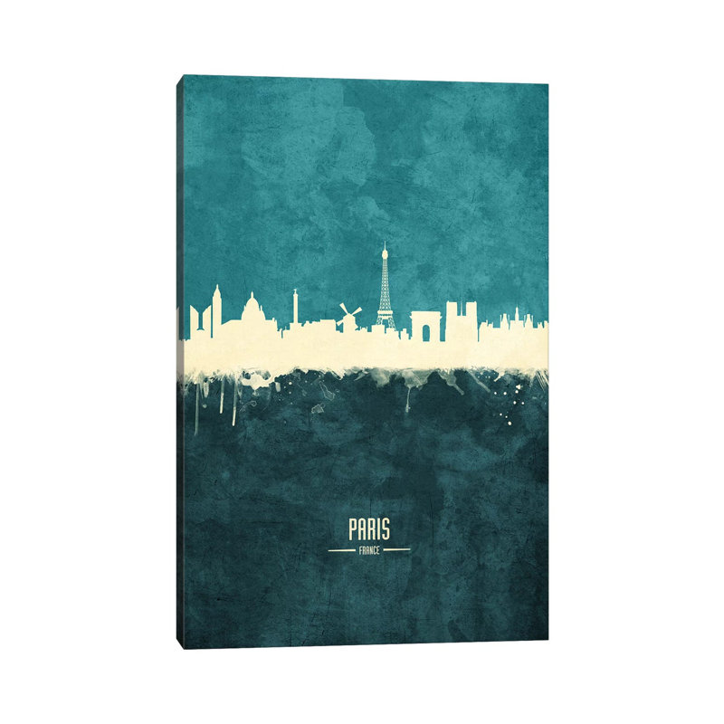 Paris France Skyline by Michael Tompsett - Wrapped Canvas Print, 101.6 cm H x 66.04 cm W x 3.175 cm D