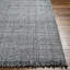 Viewcrest rayé tissé à plat à la main recyclé P.E.T. Tapis bleu ardoise / blanc-78393046