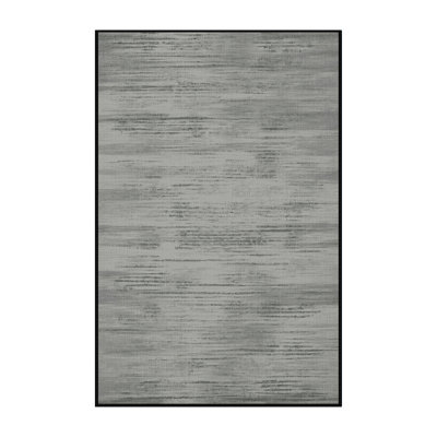 Machine Washable Abstract Gray Area Rug