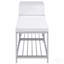 Banc de rangement blanc lustré à 1 tiroir