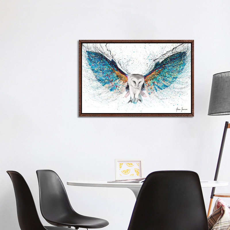 Opulent Night Owl by Ashvin Harrison - Wrapped Canvas Print, Classic Brown Wood Framed, 101.6 cm H x 66.04 cm W