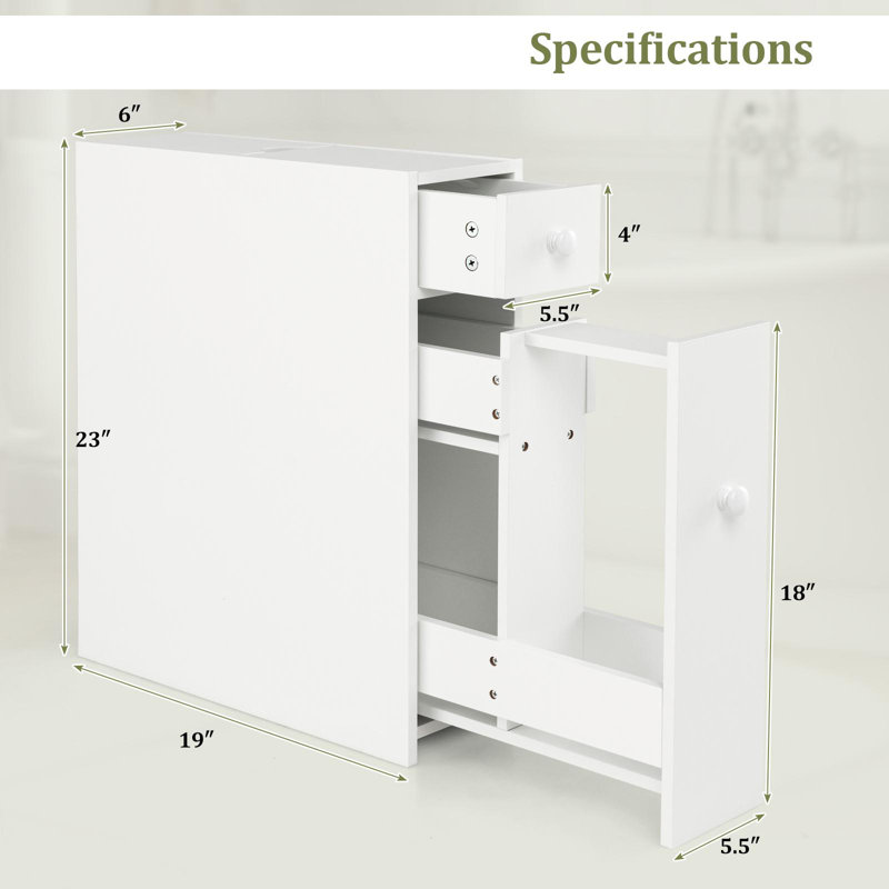 Gretel Bathroom Cabinet, White