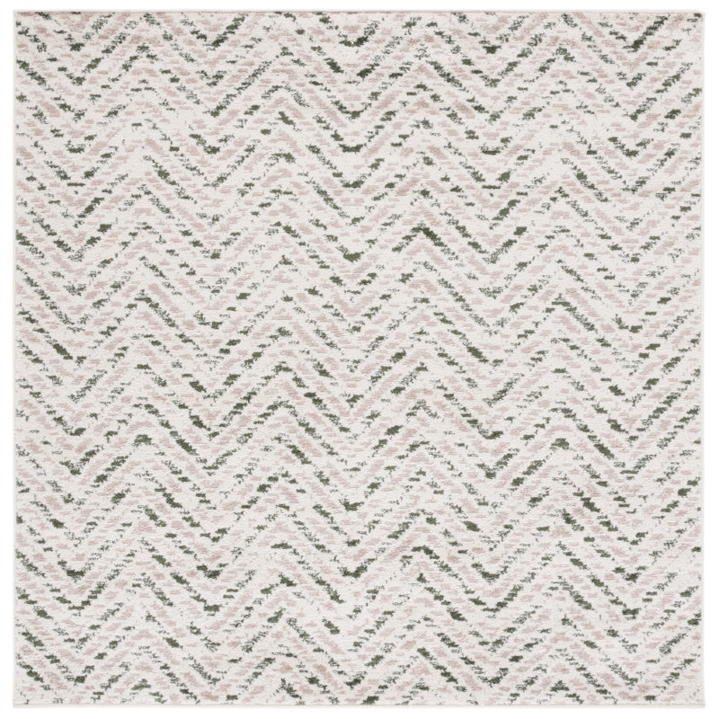 Sheletha Performance Chevron Rug, Square 6'