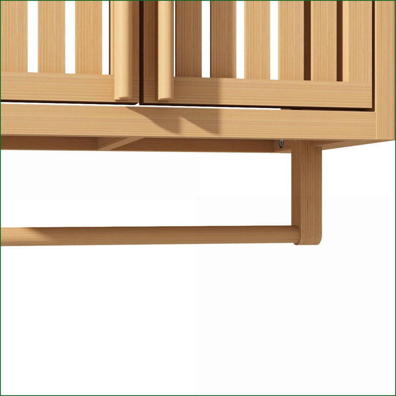 Armoires, armoire de rangement murale de salle de bain | Moderne | Bambou