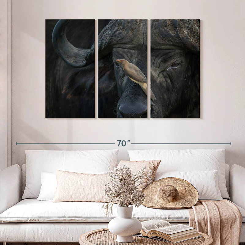 Bird On Buffalo, 32" H x 50" W