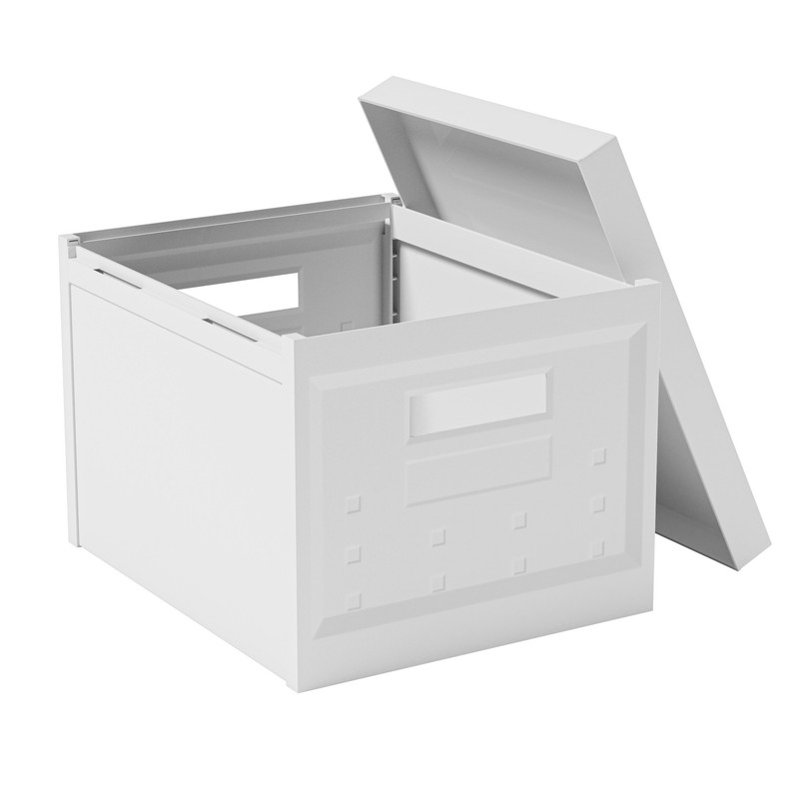 Ensemble de 2 boîtes de rangement peu encombrantes - Conception pliable et empilable avec couvercles sécurisés pour l'organisation