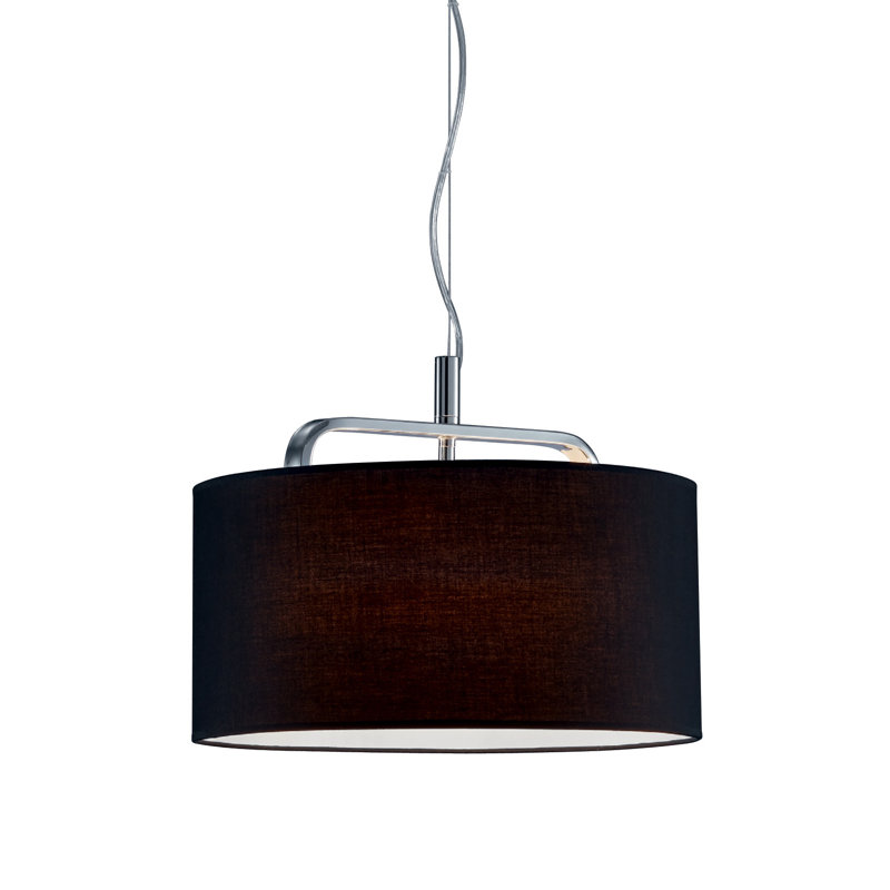 Ackley 1 - Light Single Pendant, Chrome, Black