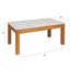 Table basse rectangulaire en teck et marbre-120200464