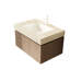 Comptoir en pierre frittée de 30 po avec motif et cuve en céramique encastrée, 1 trou de robinet pré-percé, beige, rayé, pierre, profondeur de 29,36 po, largeur de 18,64 po, hauteur de 8,3 po, poids de 48,15 lb