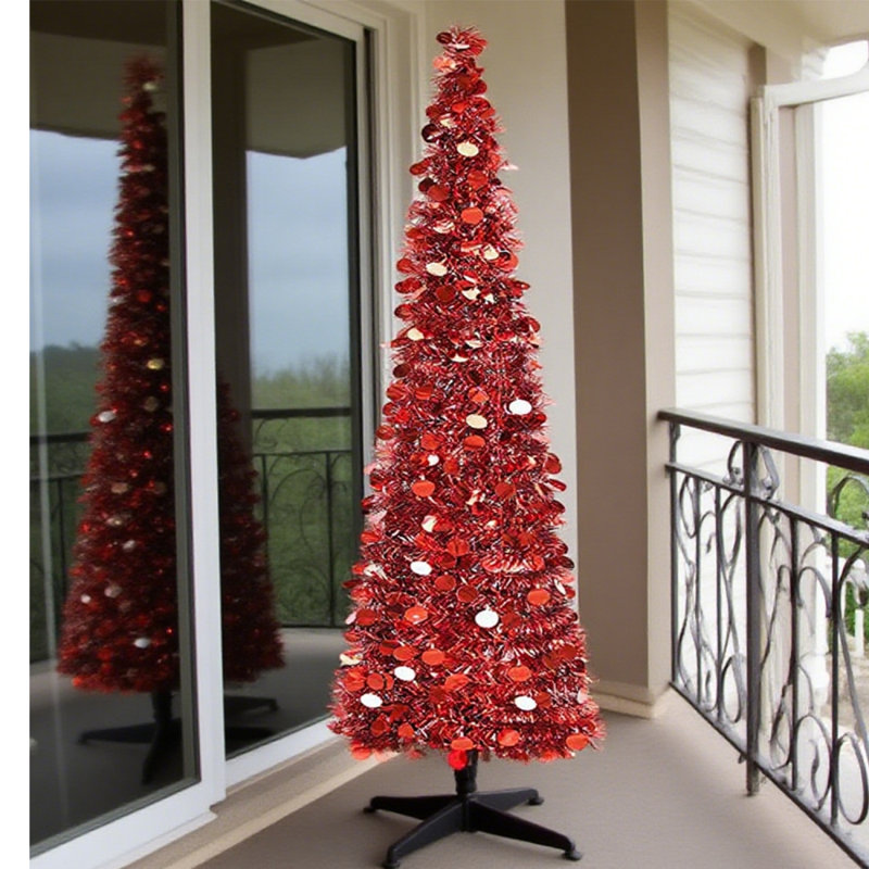Arbre de Noël 5 "Pop Up Tinsel, Rouge