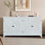 Armoire d'appoint polyvalente avec quatre portes, idéale pour la décoration et l'organisation de la maison, conception rustique pour plusieurs pièces-329578337