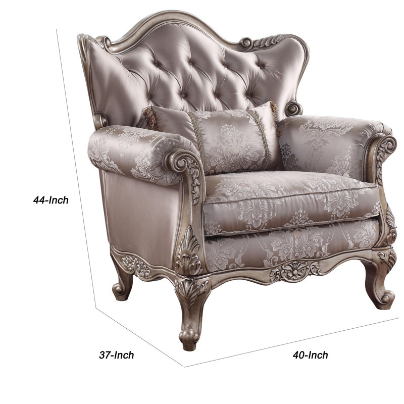 Fauteuil à oreilles capitonné Kalene