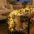 Valery Madelyn Spring Lemon Garland for Mantle with Lights, 9FT Fake Fruit Daisy Flower Garland for Stairs, Artificial Thick Faux Greenery Vine for Farmhouse Home Kitchen Table Centerpiece-2110942184