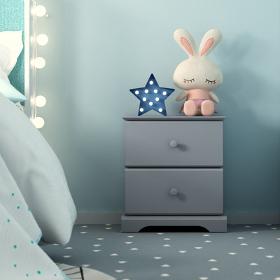 Ilmi Wood 2 Drawer Nightstand
