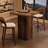27.6" Square Bar Table, Wooden Cocktail Table with 3-Tier Hidden Storage and Sliding Doors