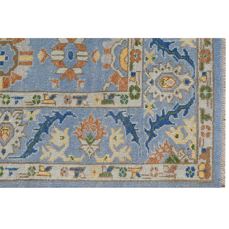 Rectangle Hand Knotted Wool Area Rug