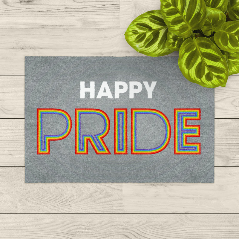 Fußmatte Fashion Printed - Waschbare Türmatte bedruckt Pride 50 x 75 cm