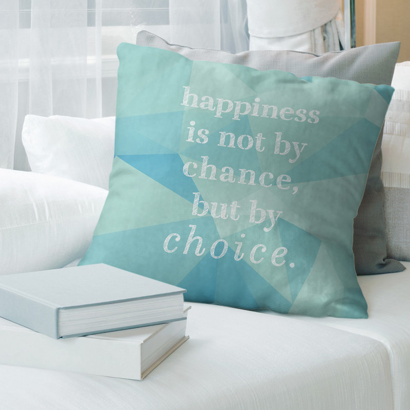 Housse de coussin de citation inspiration, 20 po x 20 po, Fuchsia / vert