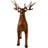 Fraser Hill Farm 5-Ft. Reindeer Holiday Figurine with Metallic Finish with Multi-Color LED Lights