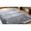 Tapis gris en laine nouée à la main à motif abstrait moderne et abstrait Horizon-674690635